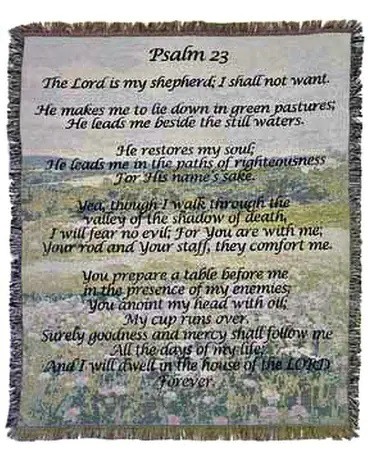 Psalm 23 Tapestry Throw - Steve's Flowers & Gifts