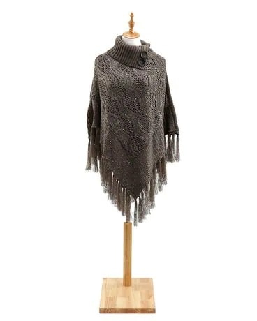 Taupe Sparkle Poncho - Steve's Flowers & Gifts